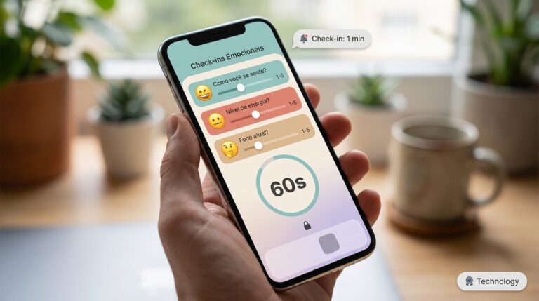 Check-ins Emocionais no Celular: Rotina Rápida e Prática