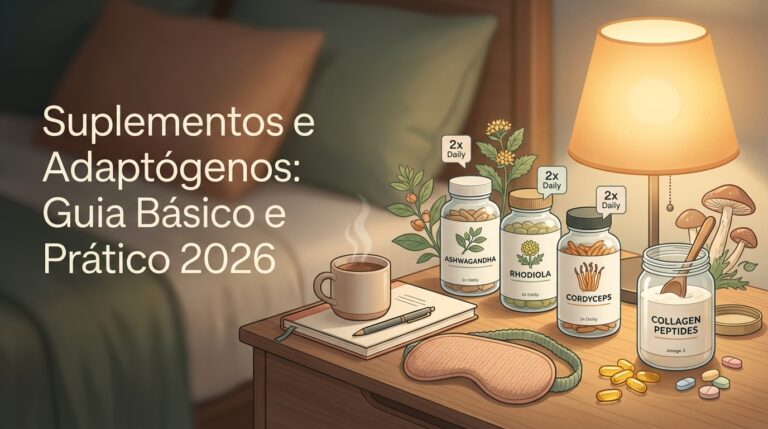 Suplementos e Adaptógenos: Guia Básico e Prático 2026